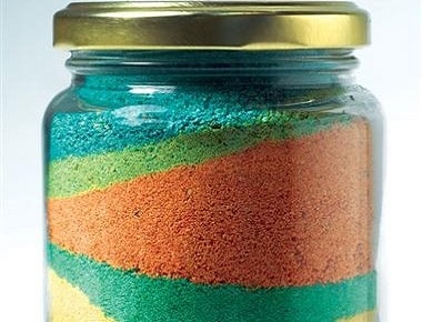 pot sable coloré