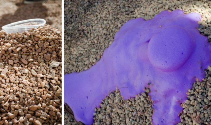Expérience volcan avec bicarbonate de soude