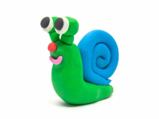escargot en pate à modeler