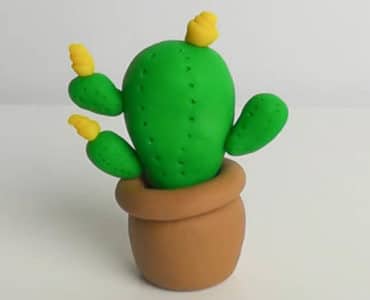 cactus en pâte à modeler