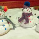 Bonhomme de neige en pâte à sel