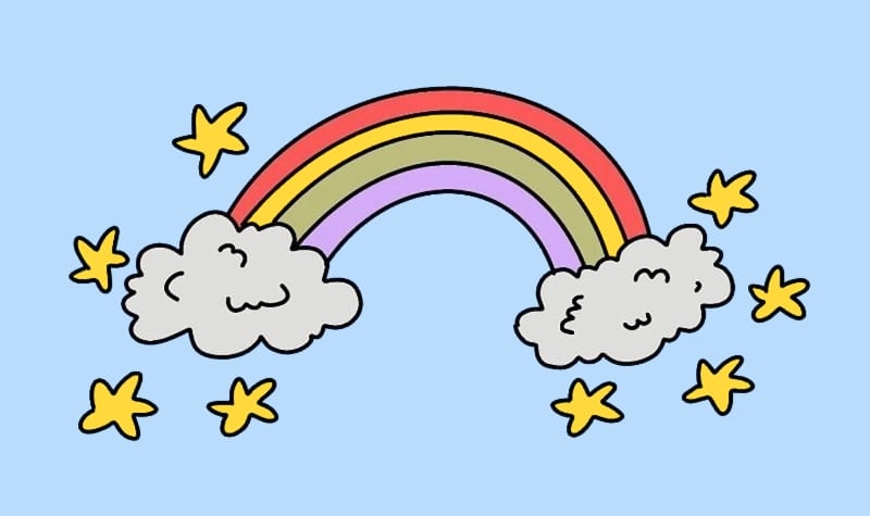 Coloriage arc en ciel pour enfant - Dessin gratuit à imprimer