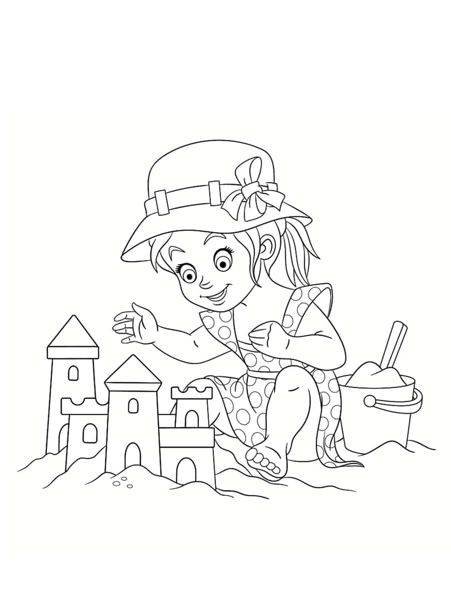 Coloriage château de sable  des dessins à imprimer gratuitement