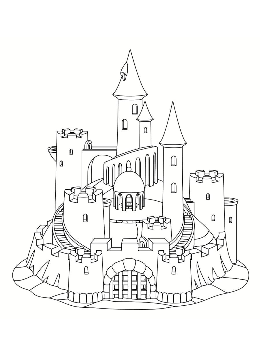 Coloriage château de sable  des dessins à imprimer gratuitement