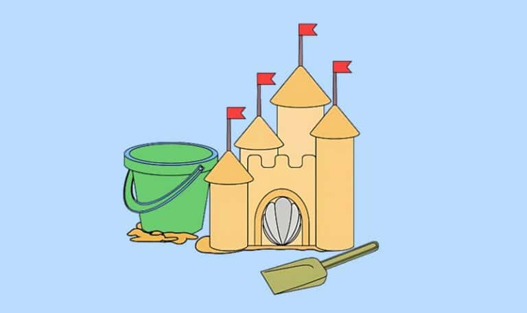 Coloriage château de sable : 50 dessins à imprimer