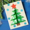 Carte sapin de Noël 3D