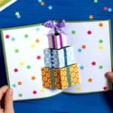 Carte Noël cadeau pop up