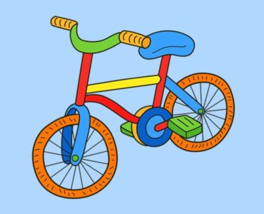 coloriages de vélo à imprimer