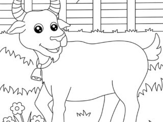 ch&egrave;vre &agrave; colorier