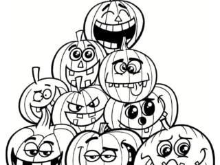 coloriage citrouilles halloween