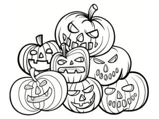 coloriage citrouilles