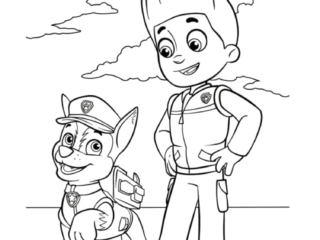 ryder et marcus à colorier