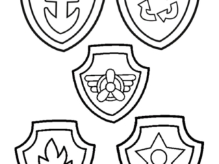 coloriage écussons pat patrouille