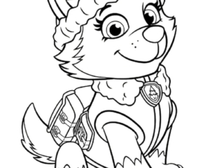 coloriage everest pat patrouille