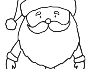 coloriage Père-Noël facile