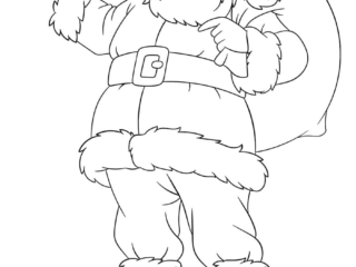 dessin à colorier de Père-Noël