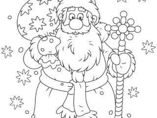 père noel à colorier