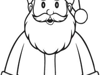 coloriage Père-Noël facile