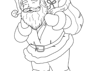 coloriage Père-Noël entier