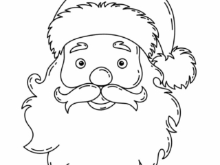 tête de Père-Noël à colorier