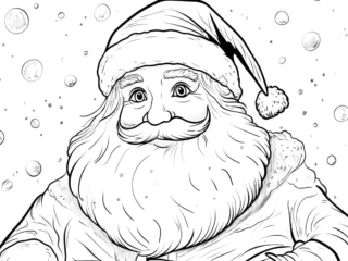 dessin tête Père-Noël
