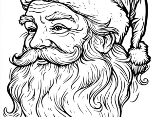 dessin tête de Père-Noël