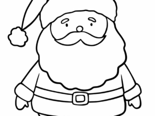 coloriage Père-Noël facile