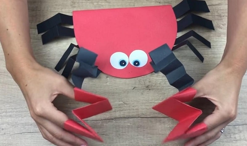 Bricolage crabe en papier facile