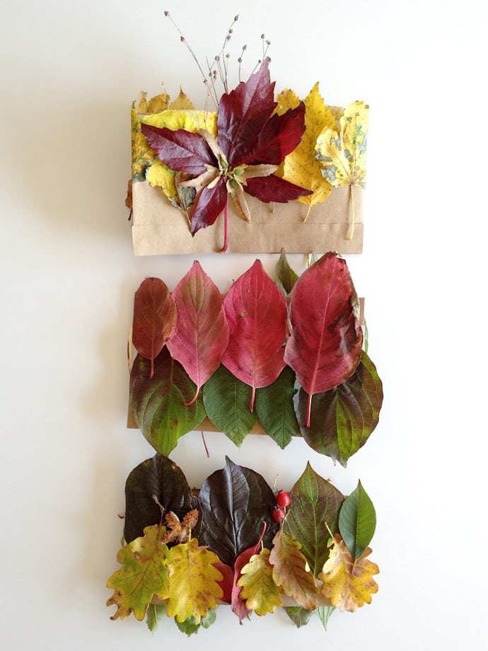 bricolage avec des feuilles