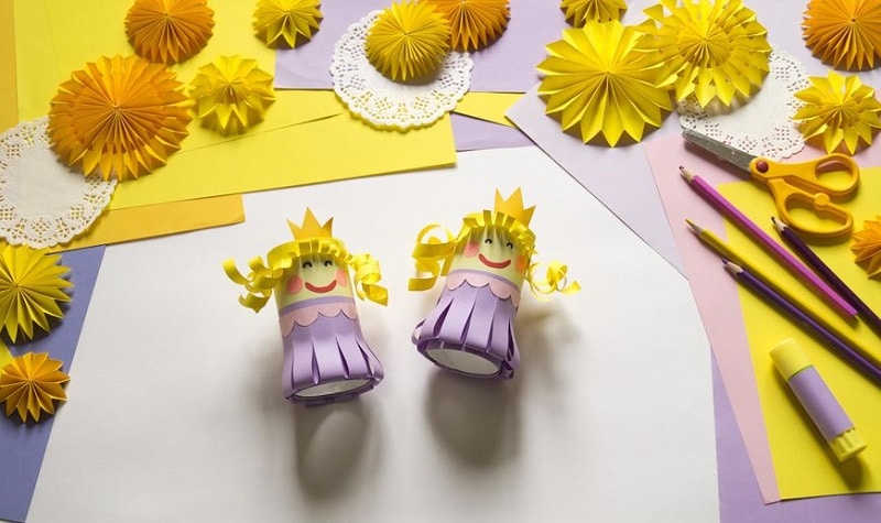 Princesse en rouleau de papier toilette : tutoriel en images