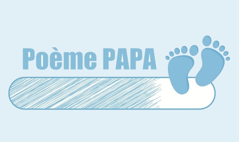 Poème et empreinte de pied pour papa