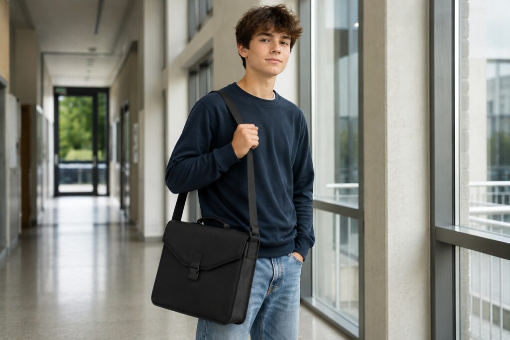 ado avec porte-documents