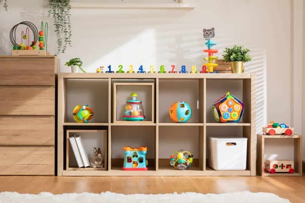 jouets dans la chambre de bébé