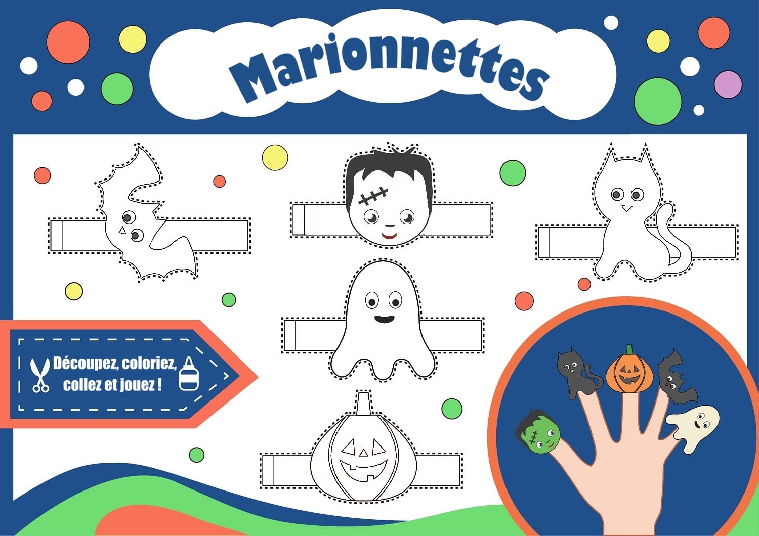 Marionnette À Doigt 5 Pièces Halloween Marionnettes À Doigt Enfants Dessin  Animé Mignon Marionnettes À Doigt Ensemble 85433