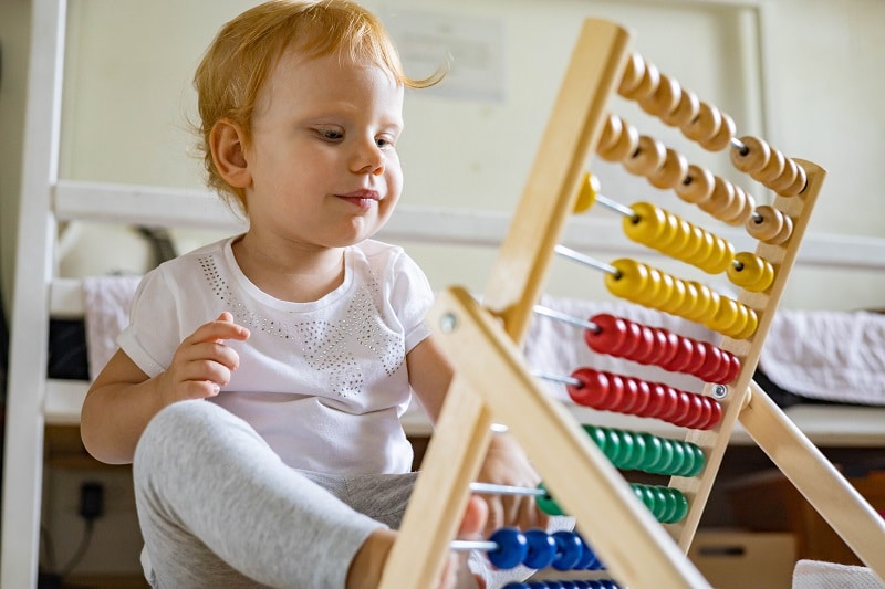 Boulier Règle à Calcul en Bois Boulier Enfant Montessori Abacus