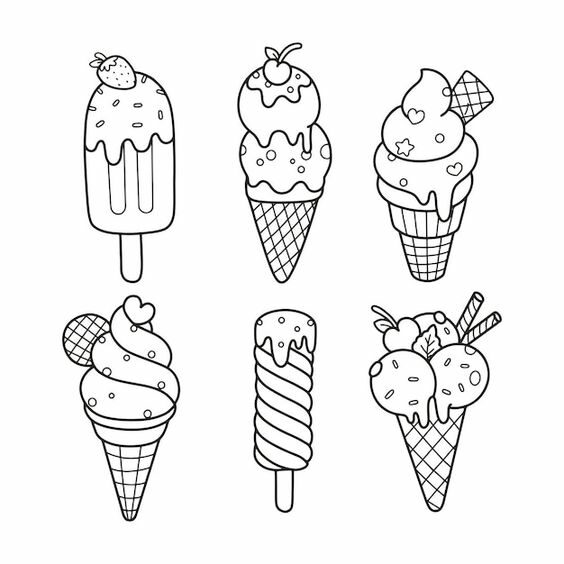 coloriage de glaces