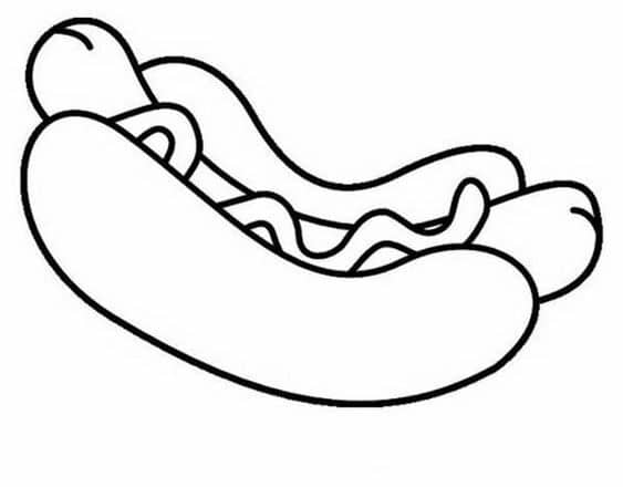 coloriage hot dog