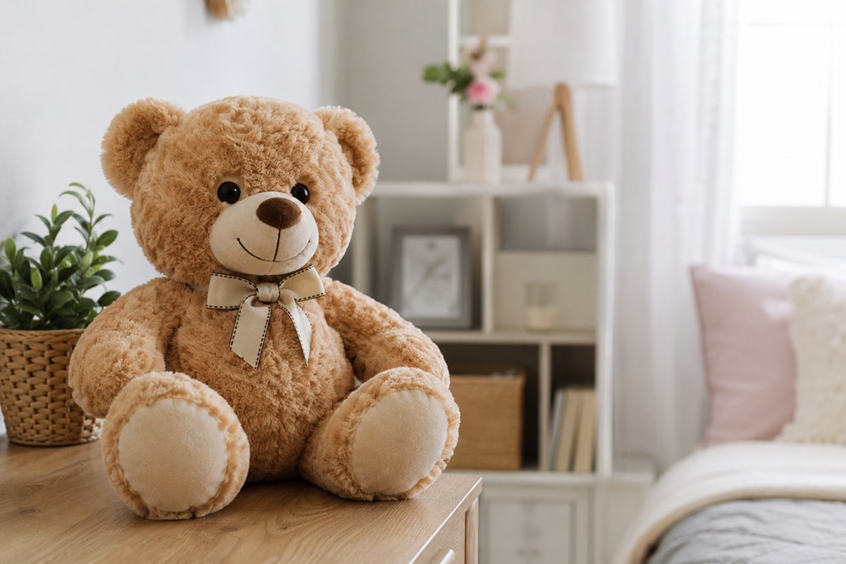 ours en peluche avec un joli noeud
