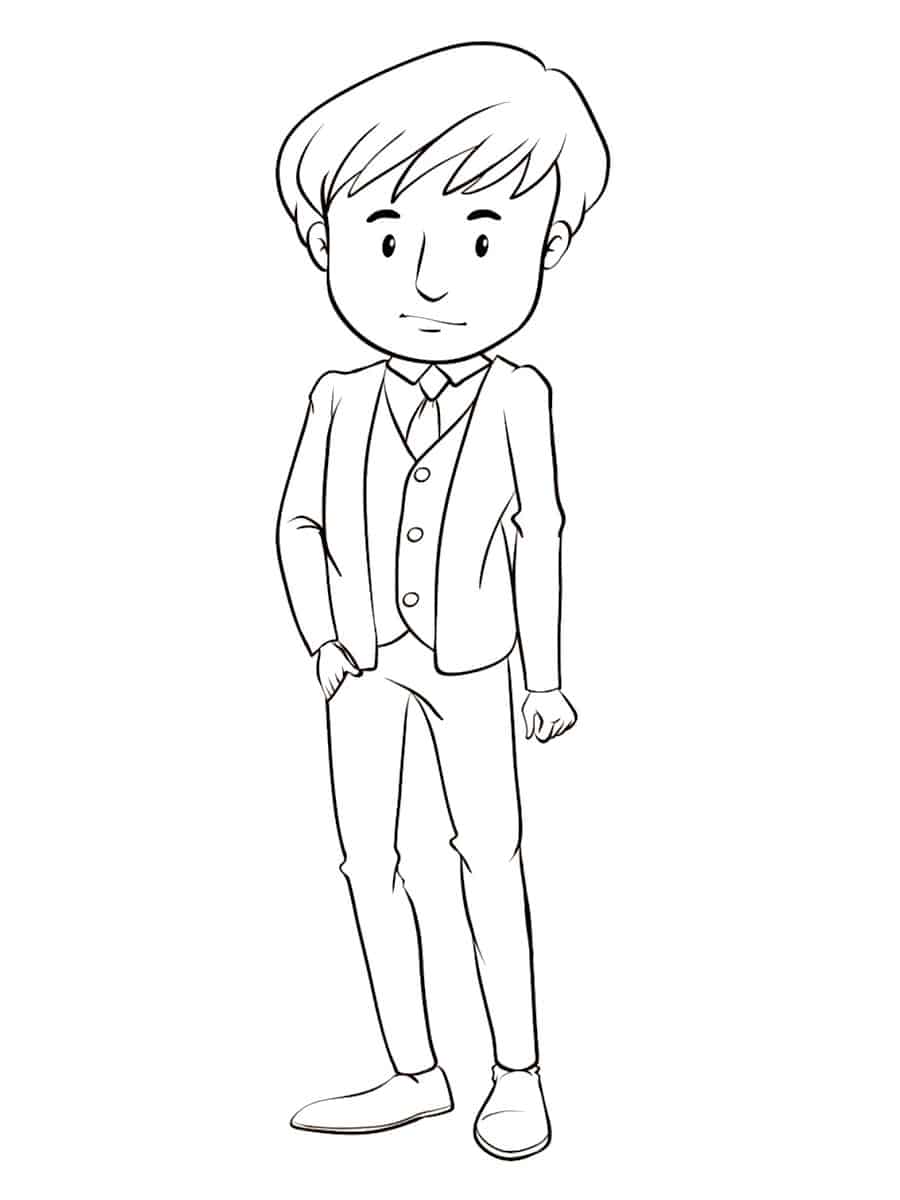 coloriage homme