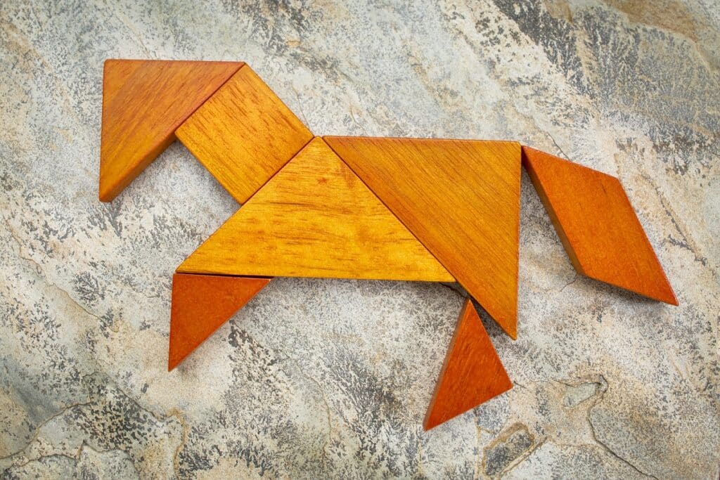 tangram cheval