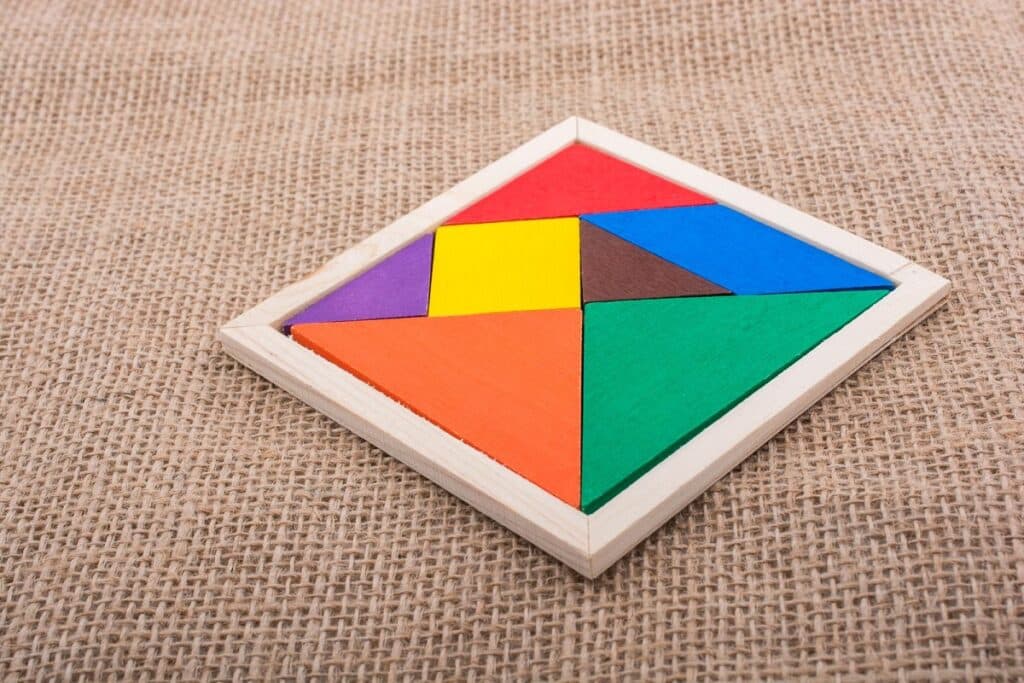 tangram en bois