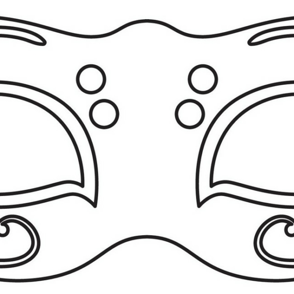 masque de carnaval à colorier