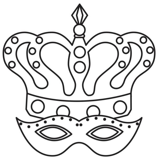 masque de carnaval à colorier