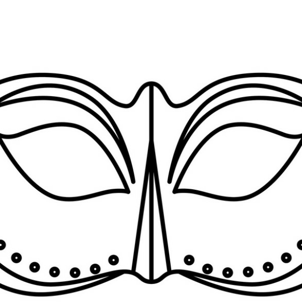 masque de carnaval à colorier