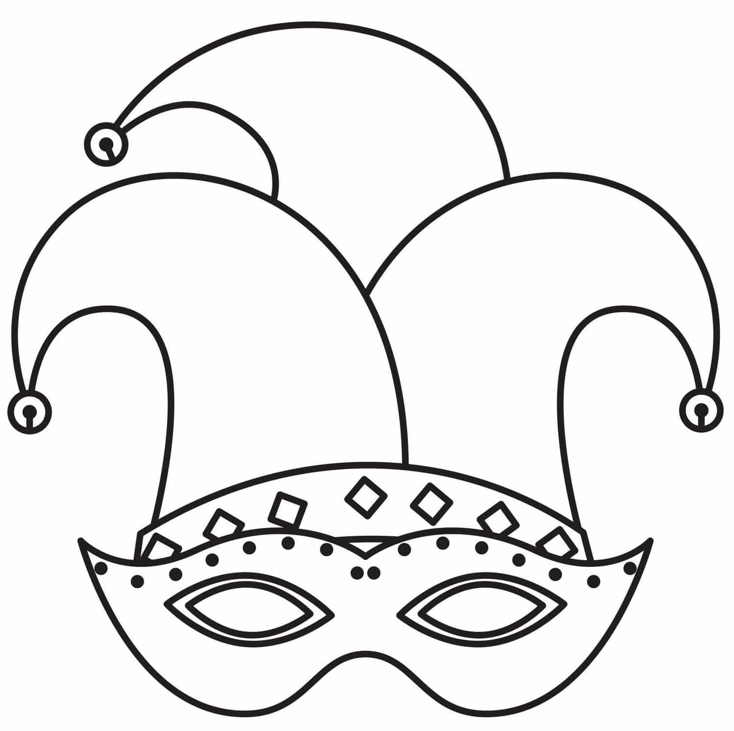 Coloriage Carnaval Masque à Imprimer Gratuit pour Adultes et