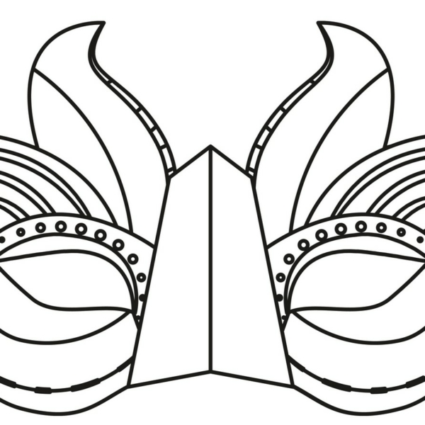 masque de carnaval à colorier