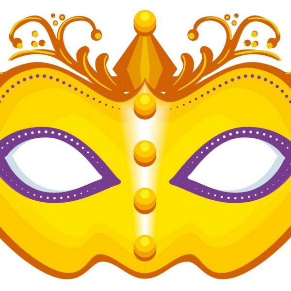 masque carnaval jaune