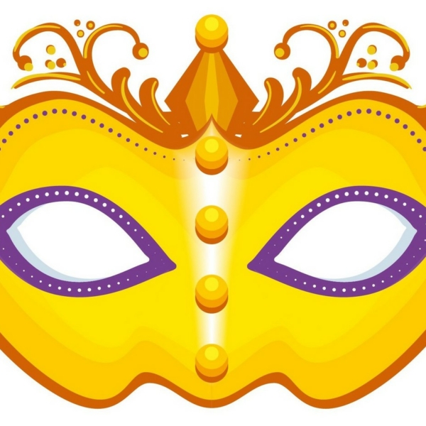 masque carnaval jaune