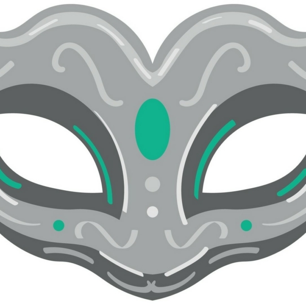 masque carnaval gris