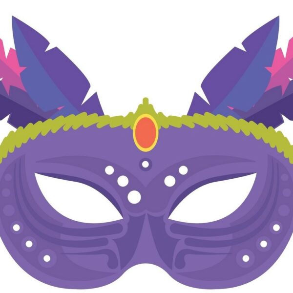 masque carnaval violet